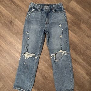 Abercrombie & Fitch Denim Ultra High-Rise Jeans in Light Blue